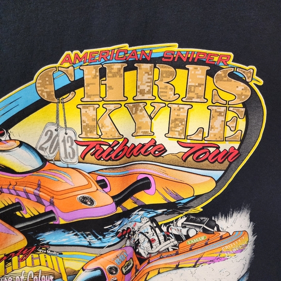 Marty Logan T Shirt Small Chris Kyle American Sniper 2013 Tribute Tour Boat Spee - Picture 2 of 7